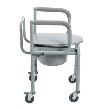 Drive Steel Drop-Arm Commode with Wheels and Padded Armrests 11101W 18 Drive Steel Drop-Arm Commode with Wheels and Padded Armrests 11101W 258271 Drop-Arm Commode