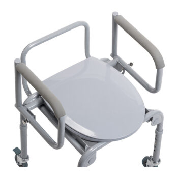 Drive Steel Drop-Arm Commode with Wheels and Padded Armrests 11101W 20 Drive Steel Drop-Arm Commode with Wheels and Padded Armrests 11101W 258272 Drop-Arm Commode