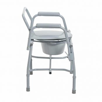 Drive Deluxe Steel Drop-Arm Commode - 11125KD-1 12 Drive Medical Deluxe Steel Drop-Arm Commode 11125KD-1