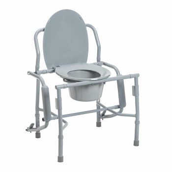 Drive Deluxe Steel Drop-Arm Commode - 11125KD-1 16 Drive Medical Deluxe Steel Drop-Arm Commode 11125KD-1