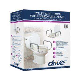 Drive Premium Raised Toilet Seat with Removable Arms, 3.5" - 12402 13 Premium Raised Toilet Seat with Removable Arms in Toronto Mobility Specialties Raised Toilet Seat