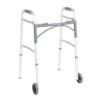 Drive Deluxe Folding Walker - Aluminum - Two Button with 5" Wheels 2 Drive Deluxe Folding Walker - Two Button with 5" Wheels Drive deluxe folding walker 1 Drive Deluxe Folding Walker