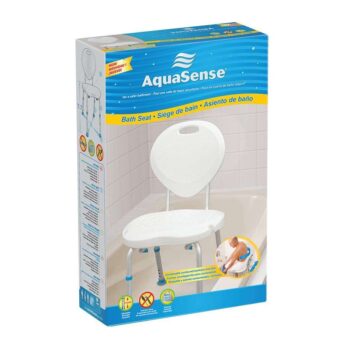 Aquasense ergonomic adjustable bath chair with backrest