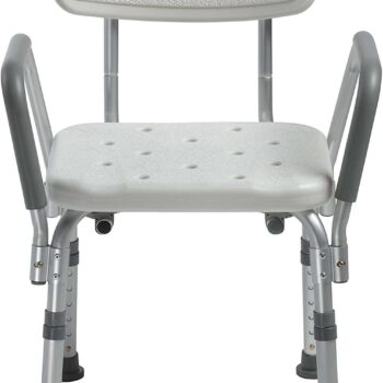 Drive Shower Chair with Back and Removable Padded Arms - 12445KD-1 5 Drive medical shower chair with back and removable padded arms
