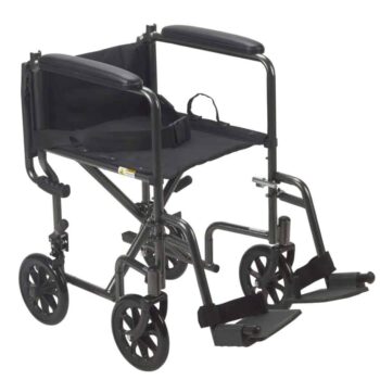 Drive Steel Transport Chair 17 Inch TR37E-SV 7 Drive medical steel transport chair