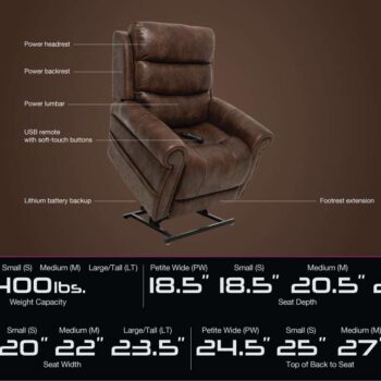 Pride VivaLift Tranquil PLR935 Lift Chair - Infinite Positions 19 Pride mobility vivalift tranquil plr935 lift chair