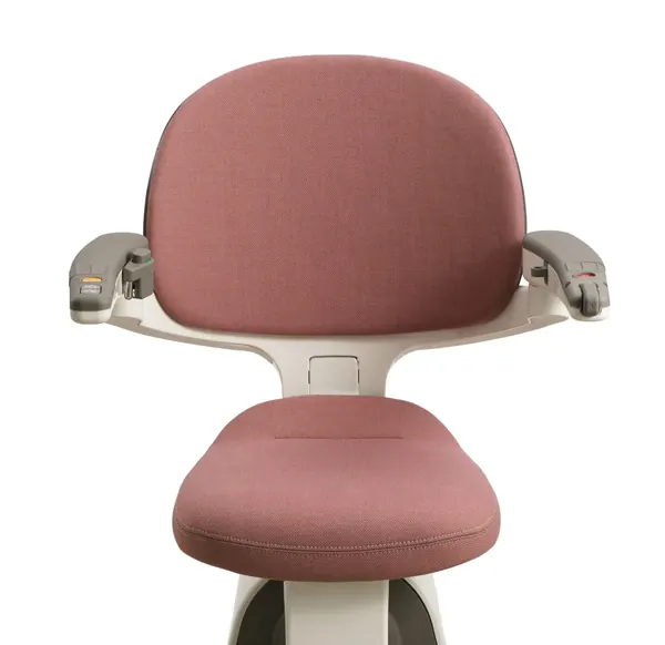 Access Flow X seat upholstered in Coral Orange, front view
