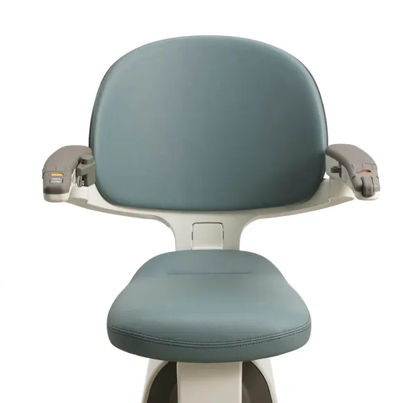 Access Flow X seat upholstered in Pearl Blue, front view