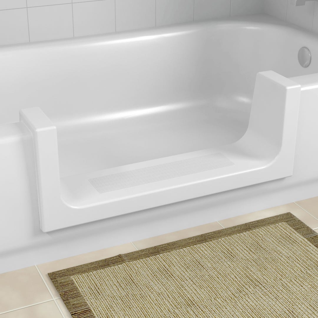 Wide bathtub cutout for transfer access