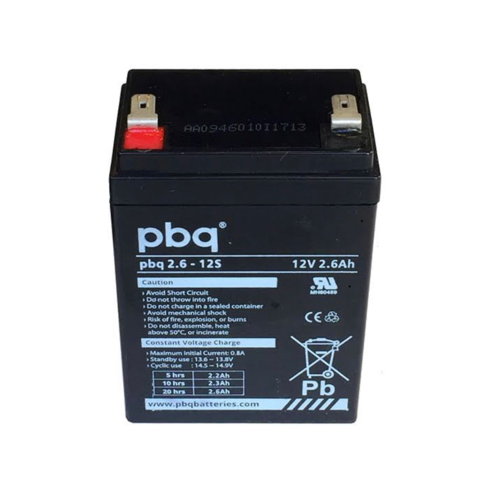 Small sealed backup battery of the kind used in stairlifts