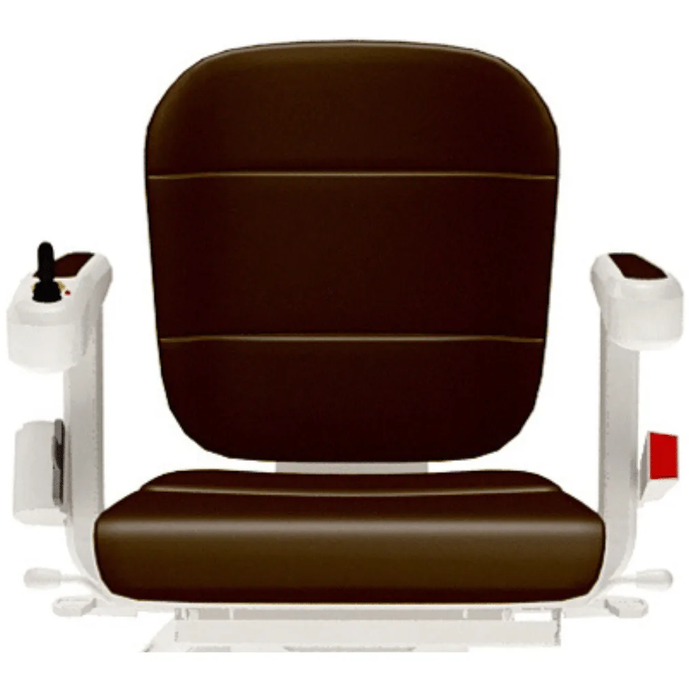 Handicare Freecurve Elegance seat in brown extra-soft leatherette