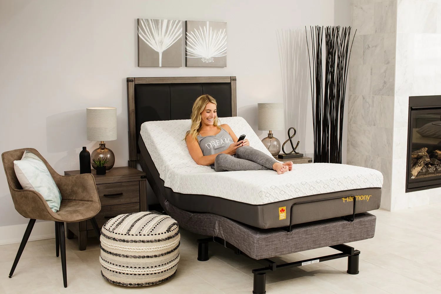 A Harmony homecare hospital bed with side rails