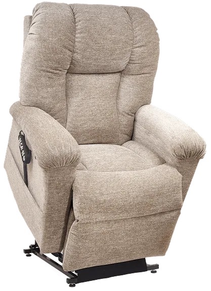 Golden Cloud lift chair shown in the raised lift position