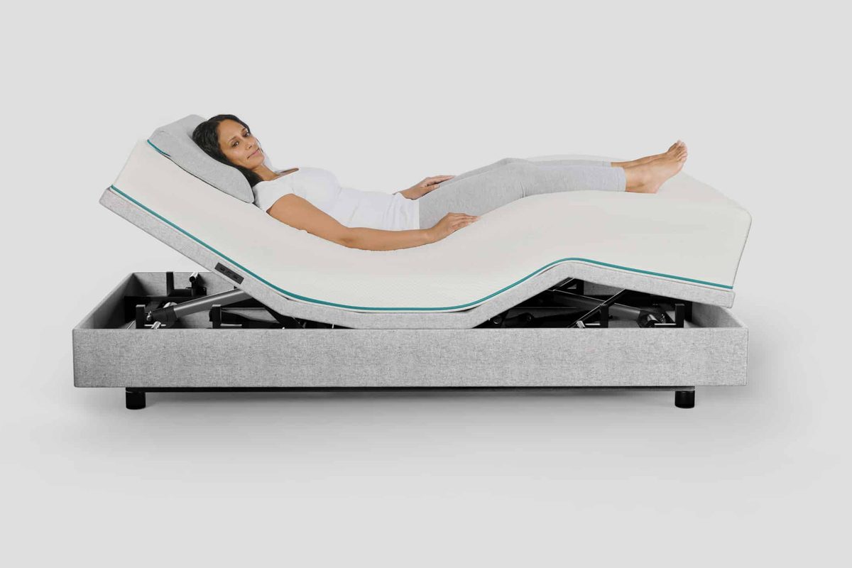 Orthex Sophia 3 hi-low homecare bed with the head and knee sections raised