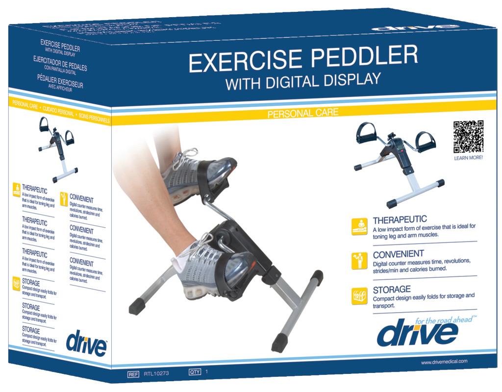 Drive Folding Exercise Peddler with Electronic Display - RTL10273 296907 Drive Exercise Peddler