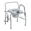 Drive Drop Arm Steel Commode with Padded Seat - 11125PSKD-1 258305 Commode with Padded Seat