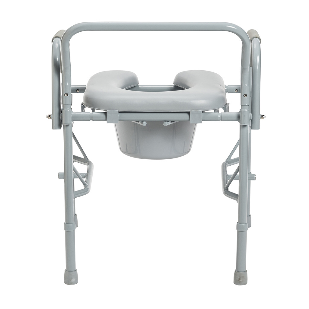 Drive Drop Arm Steel Commode with Padded Seat - 11125PSKD-1 258306 Commode with Padded Seat