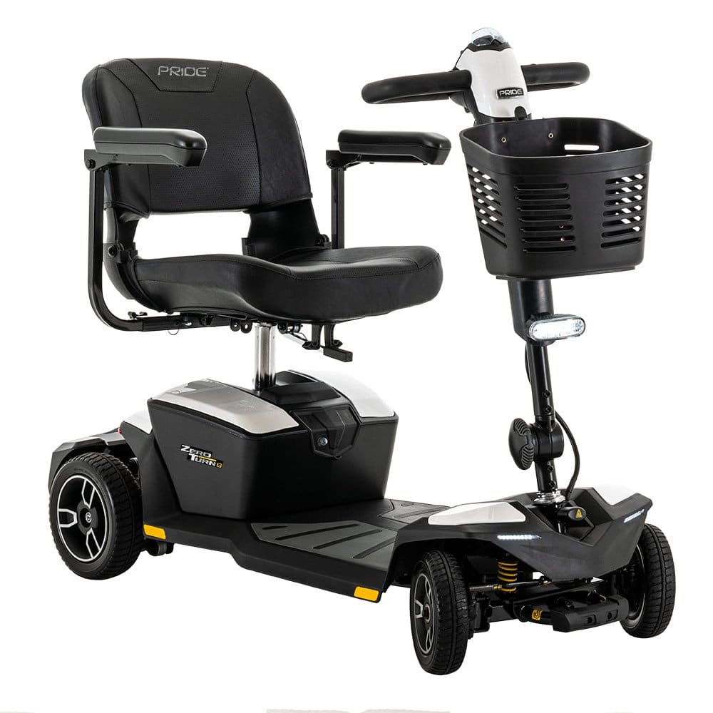 Pride Mobility Zero Turn 8 jazzy-zero-turn-pearl-white