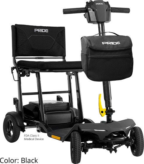 Pride Go-Go Super Portable Travel Scooter - black finish