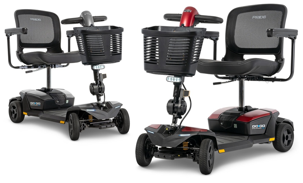 Pride Go-Go Endurance AL+ Travel Scooter - pair view
