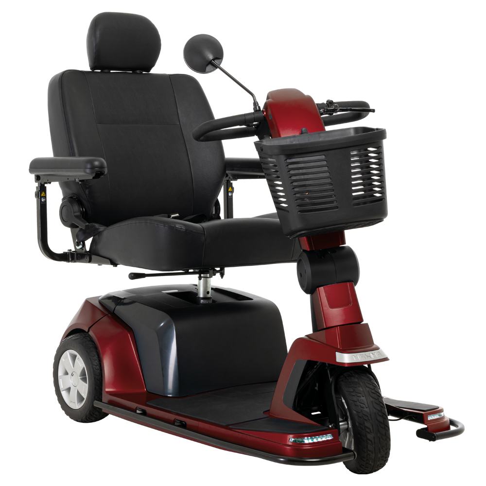 Pride Maxima 3-Wheel Heavy Duty Scooter - red view