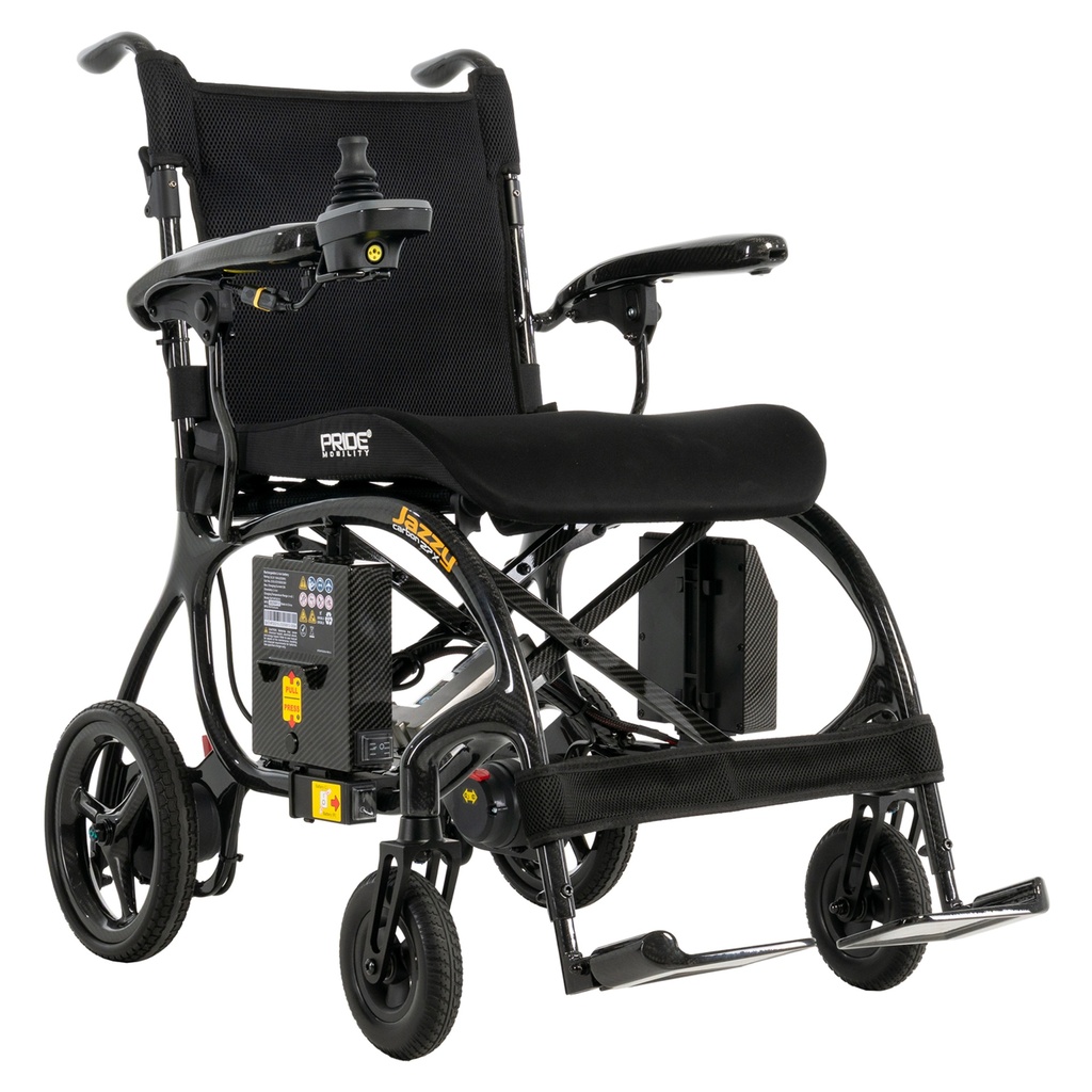 Pride Jazzy Carbon 27X Power Wheelchair - studio product view