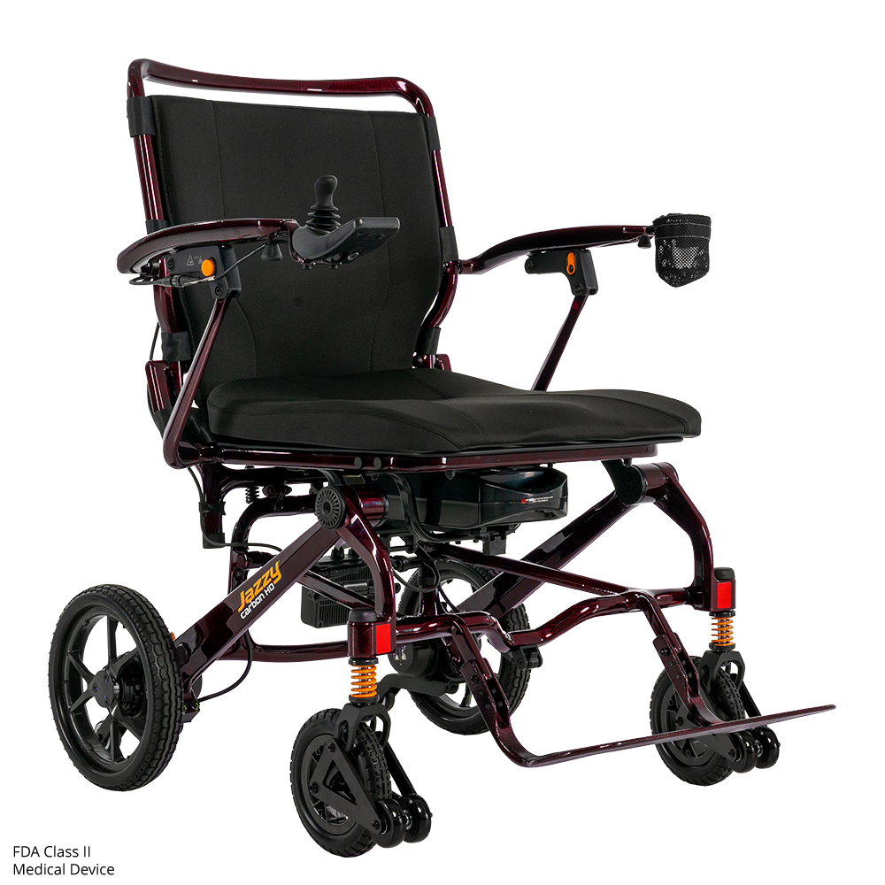 Pride Jazzy Carbon HD Power Wheelchair - studio product view