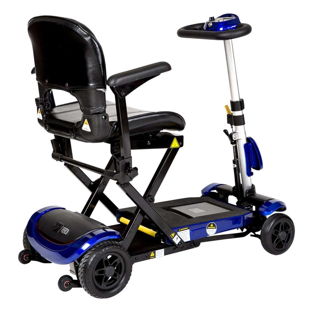 Drive ZooMe Auto Flex Folding Travel Scooter angled