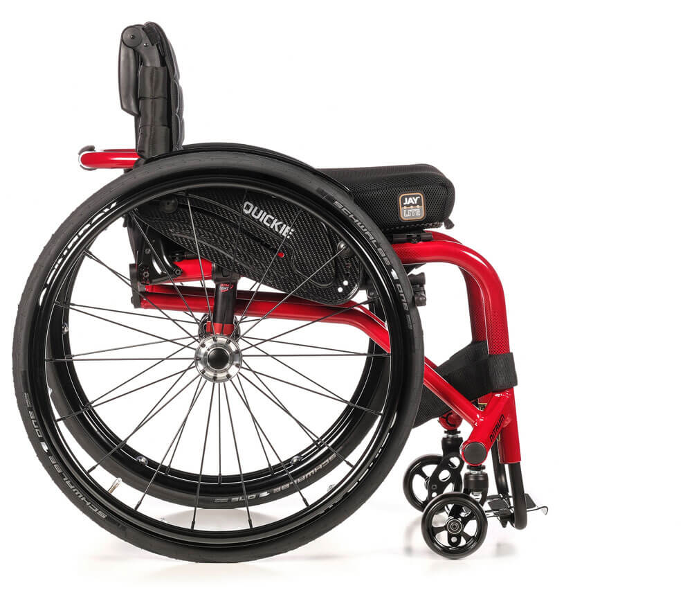 Quickie Nitrum Ultralight Rigid Wheelchair - hybrid frame view