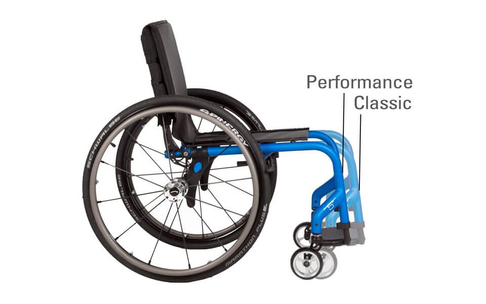 Quickie 5R Rigid Wheelchair - open frame view