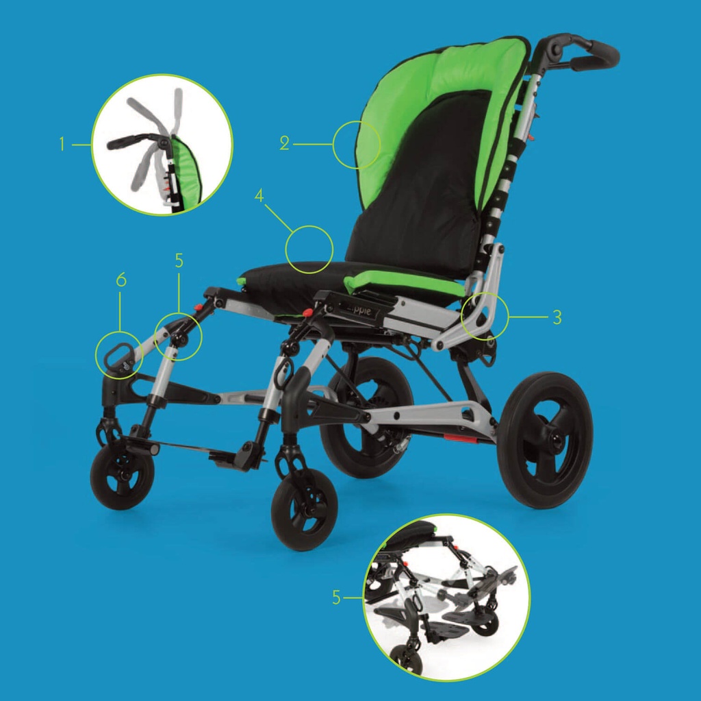 Zippie Sphynx Pediatric Tilt Wheelchair - product view 2