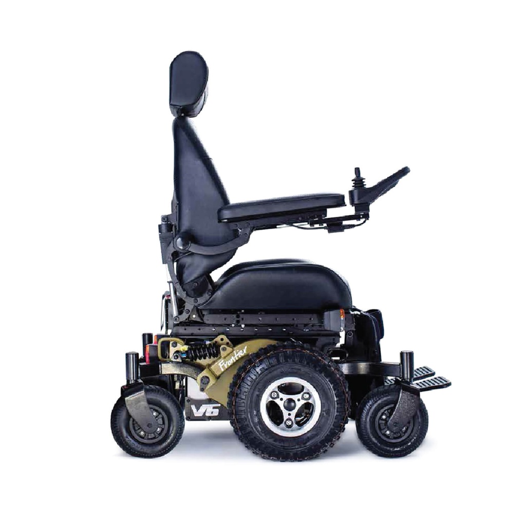 Magic Mobility Frontier V6 All-Terrain Power Wheelchair - front view 2