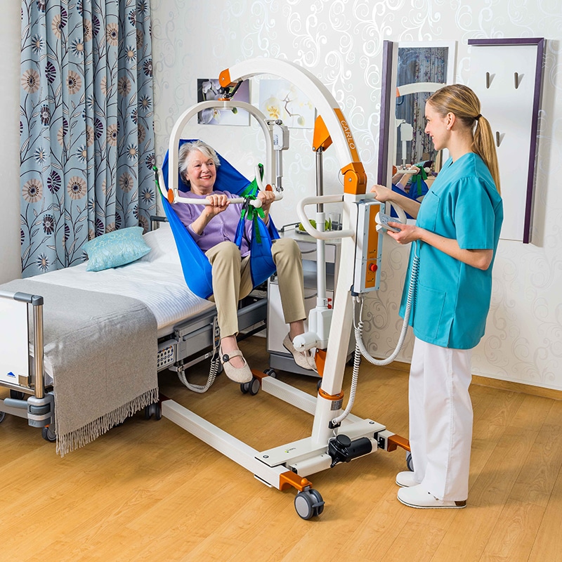 Beka Carlo Lift - Heavy Duty Patient Lift - Hospital Grade Beka carlo comfort alu ep floor lift with patient and caregiver 2 beka carlo lift, beka carlo
