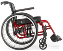 Catalyst 5 folding wheelchair, side view showing fold geometry