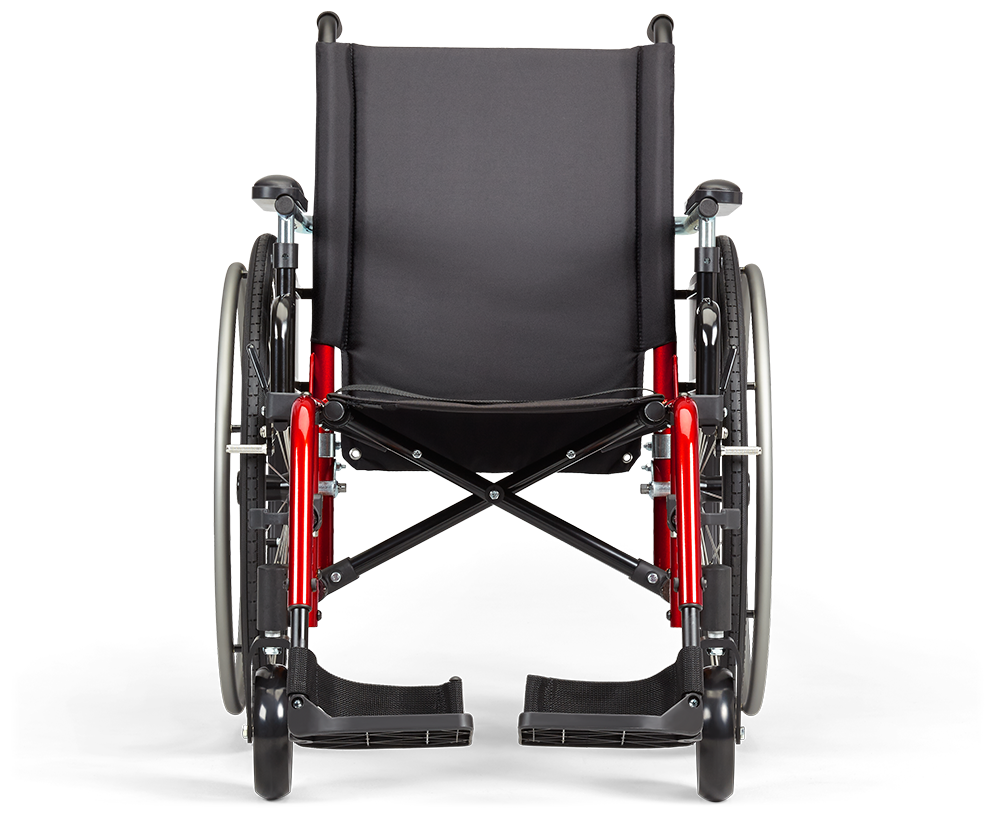 Catalyst 4C folding wheelchair, front view