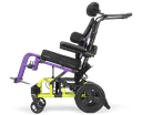 Little Wave Arc pediatric tilt wheelchair, left side view showing tilt geometry