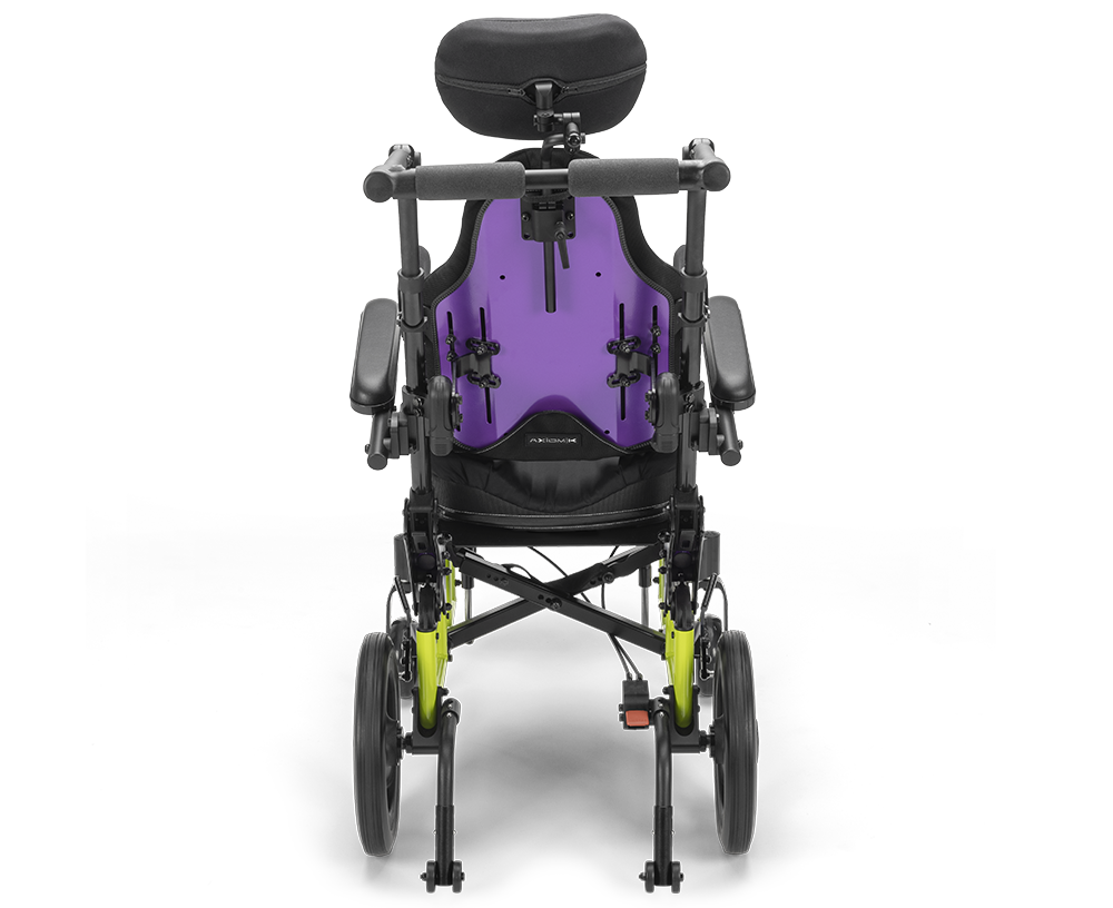 Little Wave Arc pediatric tilt wheelchair, back view