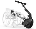 Klaxon Twist front mounted on a rigid wheelchair with handlebar