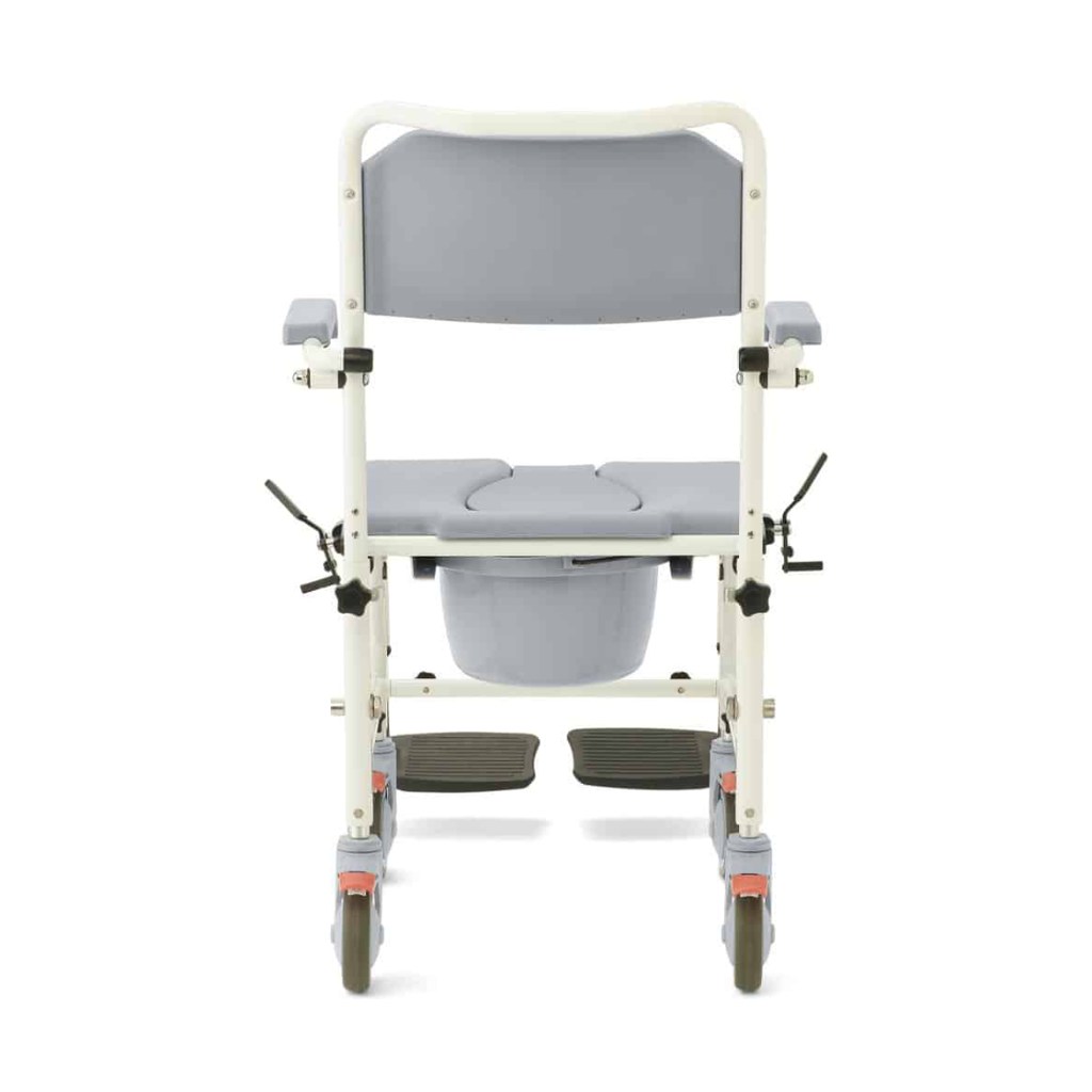 Medline Aluminum Wheeled Commode with Back - G1-504WCPX1 Medline aluminum wheeled commode with back 3 Drop-Arm Commode