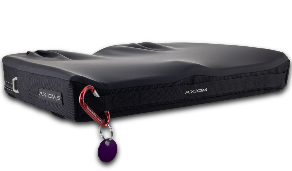Axiom G cushion cover with handle and zipper, detail view