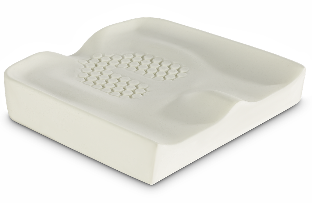 Axiom P cushion with cover off showing leg troughs