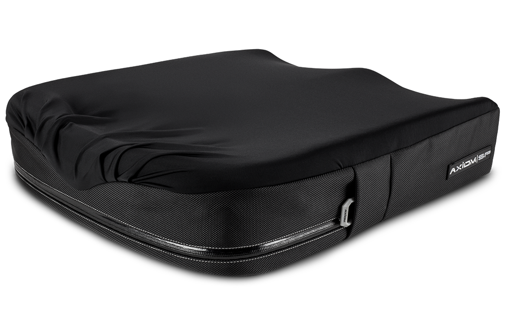 Axiom SP Visco cushion zipper and handle, detail view