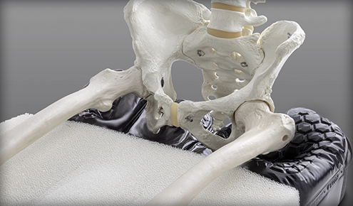 Axiom ASP cushion pressure distribution and stability detail