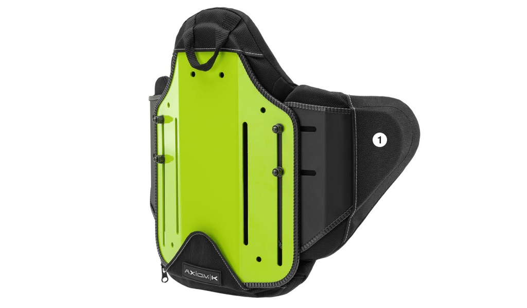 Axiom PXALCL kids back contour wings detail