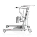 Handicare MiniLift side elevation showing the chassis and leg spread