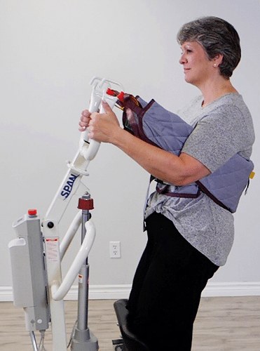 Span America F500S powered sit to stand lift, the lift this knee belt fits