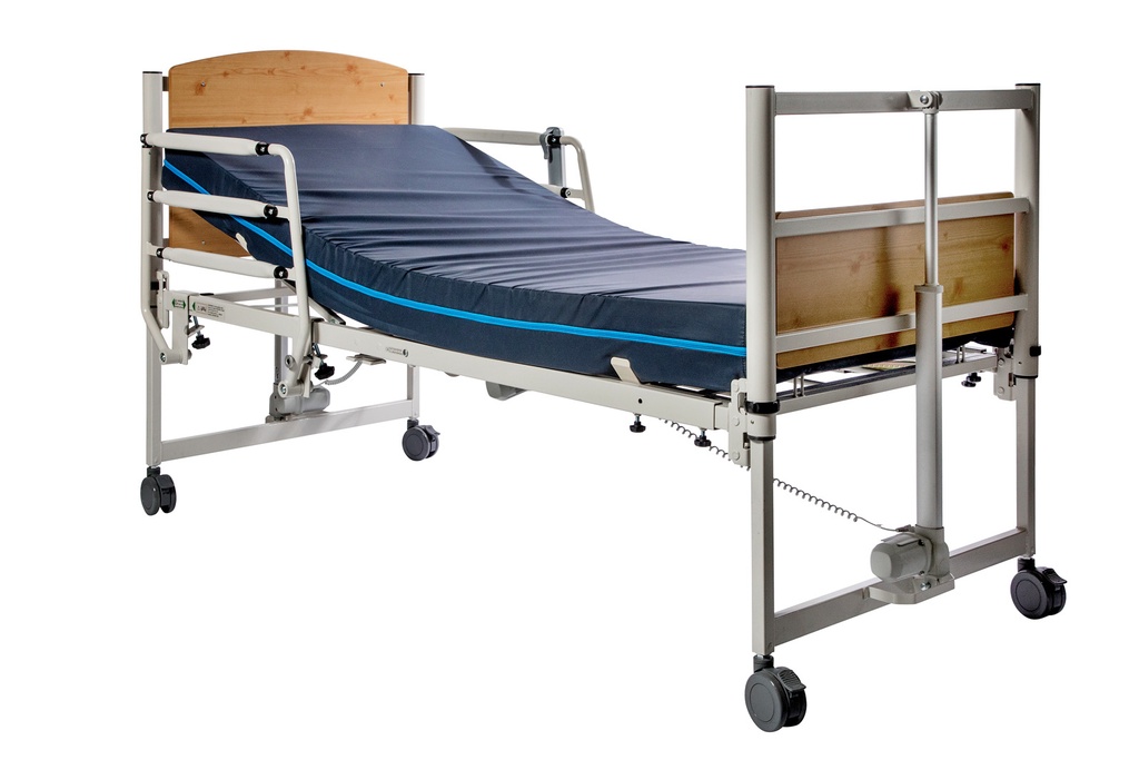 Harmony Home Care Mattress angled view showing the 6 inch side profile
