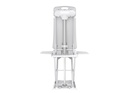 Wave Bath Lift with the backrest folded flat for compact storage and travel