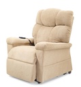 Holmes UC830 lift chair side angle showing the overstuffed seam back