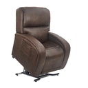 EZ Sleeper PR-735 lift chair in Bourbon shown fully lifted